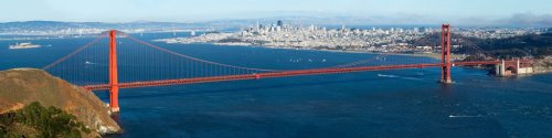 Golden Gate with San Francisco city view - 901149846