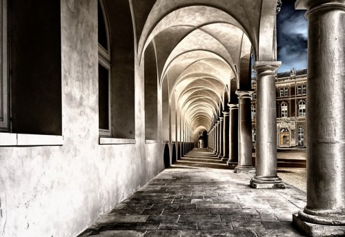 Cloister Monastery Courtyard Dresden Gang Vault