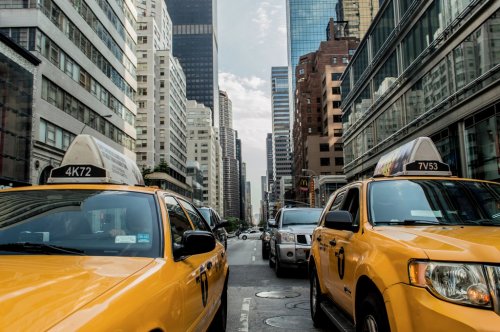 Taxi Cab Traffic Cab New York Street Road Nyc - 901150482