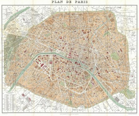 Carte Paris 1892 - 901150501