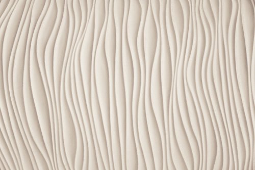 White rough plaster sea sand on wall - 901150547