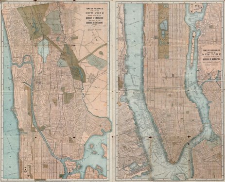 1899 Home Life Map of New York City ( Manhattan and the Bronx ) - Geographicus - 901150571