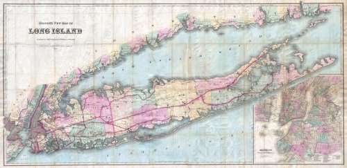 1880 Colton Pocket Map of Long Island - Geographicus - LongIsland - 901150577