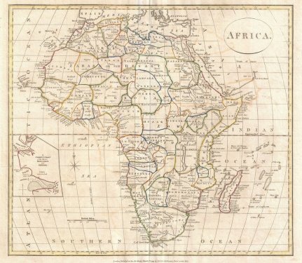 1799 Clement Cruttwell Map of Africa - 901150578