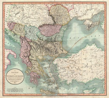 1801 Cary Map of Turkey in Europe, Greece, and the Balkan - 901150579