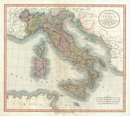 1799 Cary Map of Italy - Geographicus - Italy - 901150586