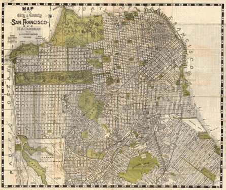 1932 Candrain Map of San Francisco, California - 901150589