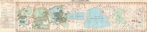 1860 Pocket Map of Central Park, New York City - 901150590