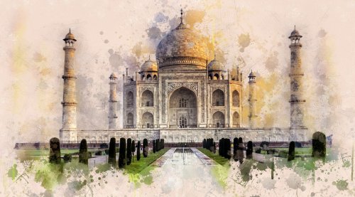 Taj Mahal Ivory-White Marble Agra India 17th