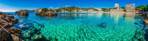 Panorama Coast Seaside Spain Majorca Beach of Paguera Platja Palmira - 901152061
