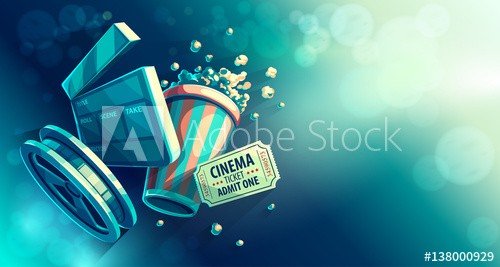 Online cinema art movie watching with popcorn - 901152182