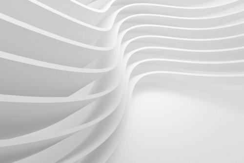 White Wave Background. Abstract Minimal Exterior Design - 901152242