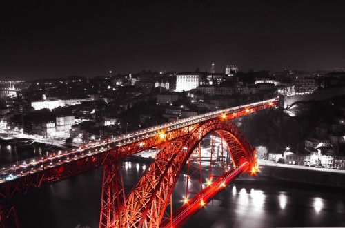 Red Bridge on a monochromatic background - 901153026
