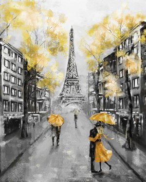 Oil Painting, Paris. european city landscape. France, Wallpaper, eiffel tower... - 901153862