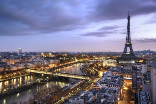 Panorama de la ville de Paris avec la Tour Eiffel - 901154001