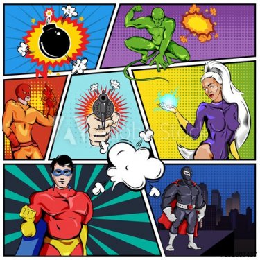 Superheroes Comic Page Template - 901154440