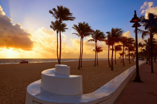Fort Lauderdale beach sunrise Florida US - 901154468