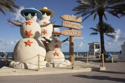 Sand Snowmen Fort Lauderdale Florida - 901154469