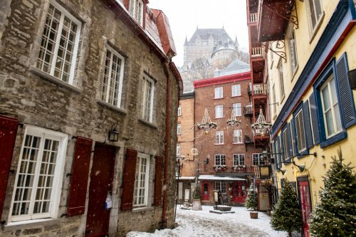 The streets of the historic Petit Champlain district at Quebec - 901154553