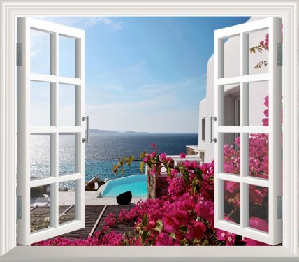 Beautiful view of sea from the window - 901154960