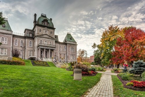 Sherbrooke city Town Hall in Autumn - 901155372