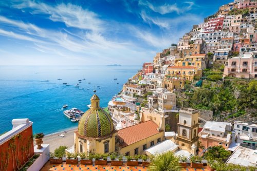 Beautiful Positano, Amalfi Coast in Campania, Italy - 901156287