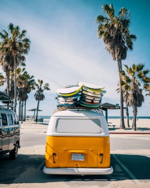 Venice Beach Surf Van, Los Angeles, California - 901156378