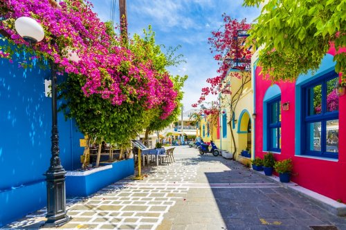 Beautiful street view in Kos Island. Kos Island is populer tourist destination in Greece