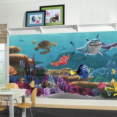 FINDING NEMO XL - Spray and Stick Wallpaper - 7 Panels - 10.5' x 6' (63 sq. ft.) - Price per mural