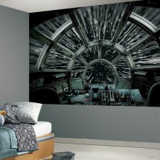 Star Wars Millennum Falcon - Murale autocollante - 7 panneaux - 10.5' x 6' (63 sq. ft.) - Prix pour une murale