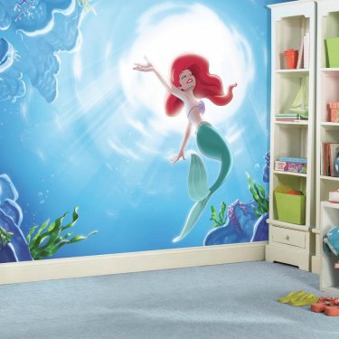 THE LITTLE MERMAID PART OF THE WORLD XL - Spray and Stick Wallpaper - 7 Panels - 10.5' x 6' (63 sq. ft.) - Price per mural