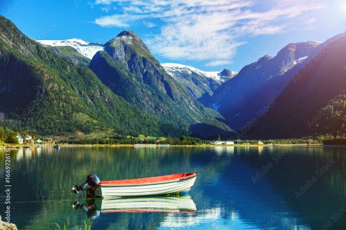 Beautiful Nature Norway natural landscape. - 901157882