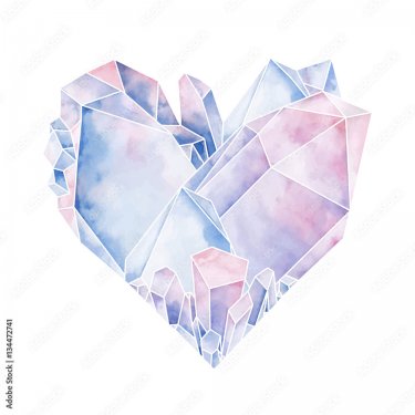Coeur graphique effet crystal - 901157761