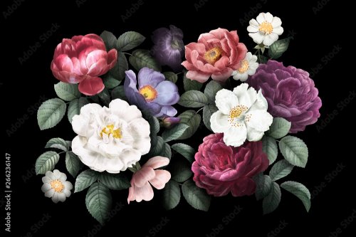 Romantic floral background - 901157875