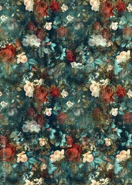 Motif floral abstrait vintage - 901157789