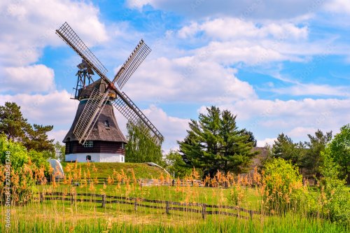 Colorful windmill , Gifhorn in Summer - 901157766