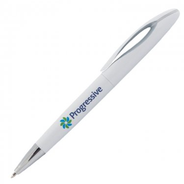 Neufchateau Plastic pen solid color body with silver trim