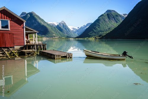 Reflet du fjord de Norvège - 901157849