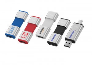 Hybrid USB Drive combining Type C connector and a USB 3.0