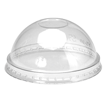 Lids for Clear Plastic Cups - Domed Lid fits 12/14oz