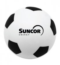 Balle anti-stress forme ballon soccer blanc