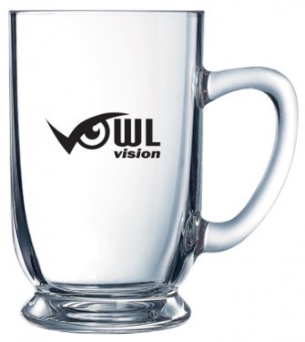 Bolero mug 16oz clear glass