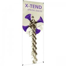 X-TEND 4 - 31.5 x 78.75 - SPRING Stand-bannière écono non-rétractable - Sac inclus