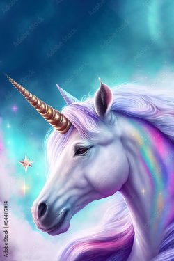 Fantasy unicorn in dreams  - 901158180