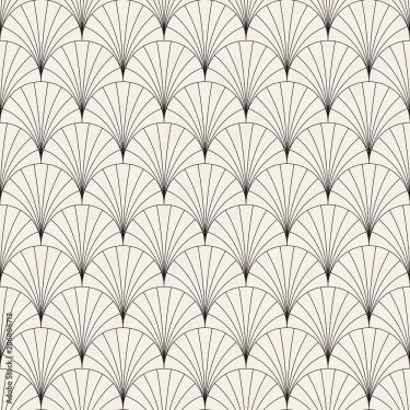 Overlapping arcs in art deco style Pattern - 901158249