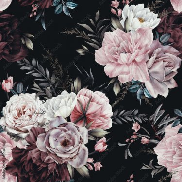 Watercolor Seamless floral pattern - 901158303