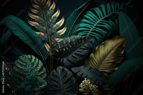 Jewel-toned jungle motifs Abstraction