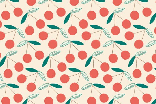 Cherry pattern pastel background