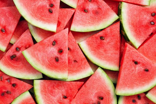 Heap of watermelon slices as background - 901158378