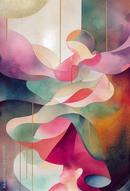 Fond abstrait multicolore des frottis de peinture acrylique - 901158478